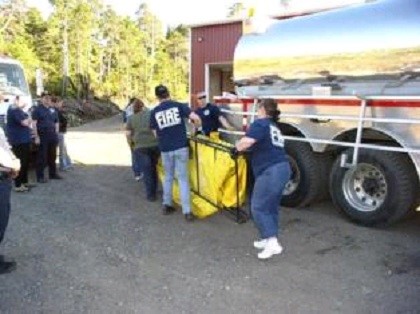 Carrying Tarp for Tanker Drill